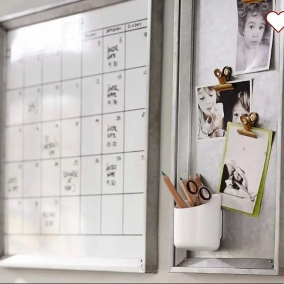 COPY - POTTERY BARN White Board Galvanized Calendar - For Home / Office - NEW - Picture 4 of 4